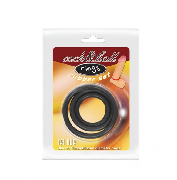 BAILE - Fierce Man Penis Cock Rings (Full Set 3 Pieces) BAILE - Fierce Man Penis Cock Rings (Full Set 3 Pieces)